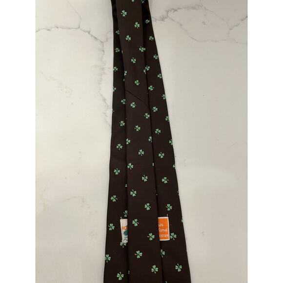 Hortex  Ireland Vtg Men's Shamrock Neck Tie St. Patrick's Day - Picture 5 of 5